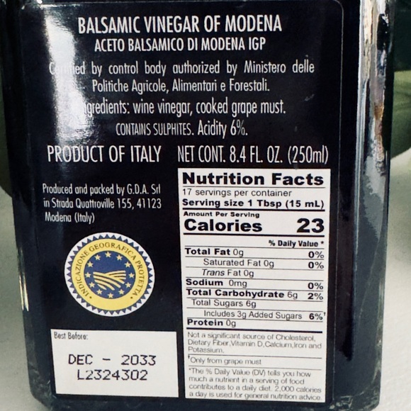 Giuseppe Gran Deposito Modena Italian Balsamic Vinegar Giuseppe Giusti 8.4 oz - Picture 7 of 8